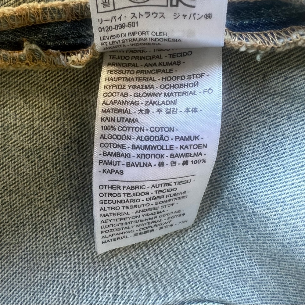 Levi's Made & Crafted Embroidered Trucker Jacket Size L - Picture 6 of 11